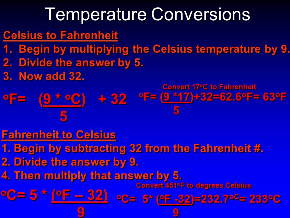 63 farenheit hotsell in celcius